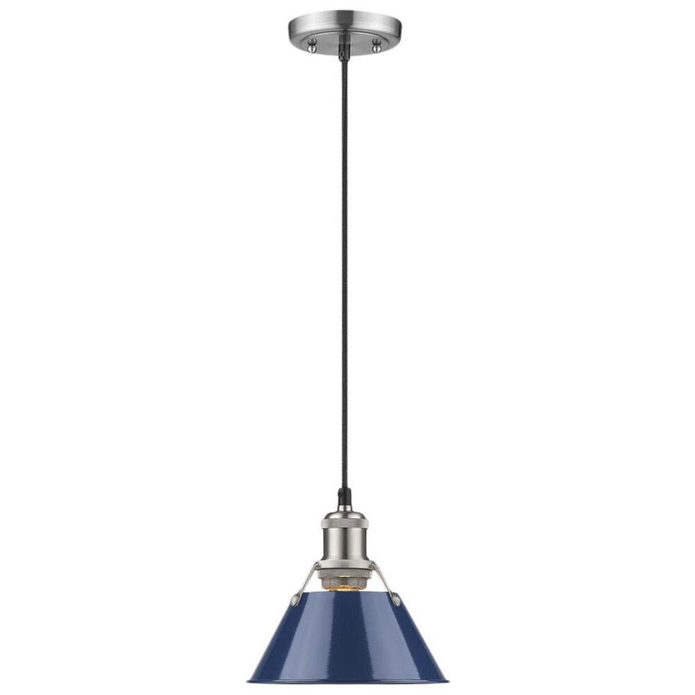 7 Pewter with Navy Blue Shade Orwell Small Pendant 7 Pewter with Navy Blue Shade Orwell Small Pendant